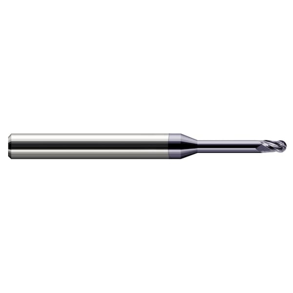 Miniature End Mill-Ball-Long Reach, Stub Flute 0.1875" (3/16) Cutter DIA x 0.2810" (9/32) L of Cut